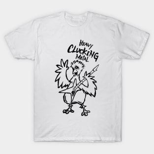 Heavy Metal Band Guitarist Chicken Guitar Playing Chick Gift T-Shirt